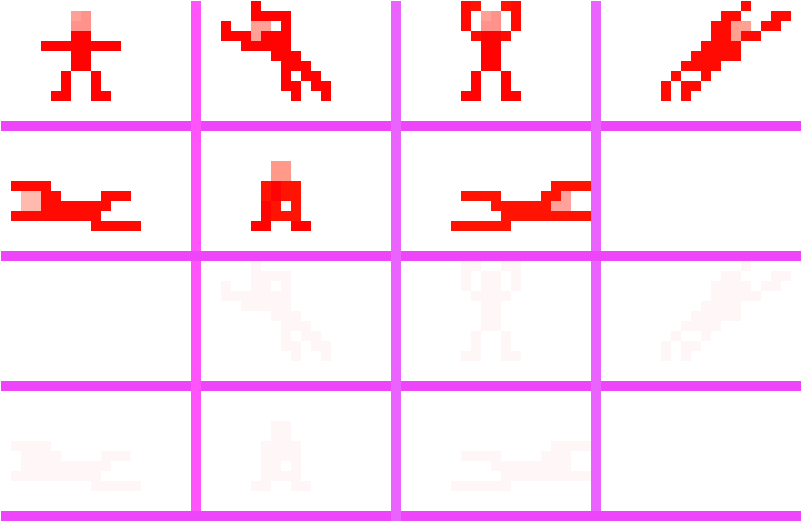 Goalkeeper Pixel Sprite Map - Pixel (800x650), Png Download