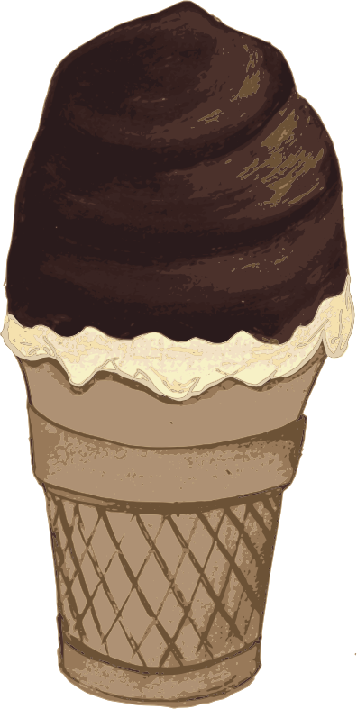 Chocolate Dip Vanilla Ice Cream (396x787), Png Download