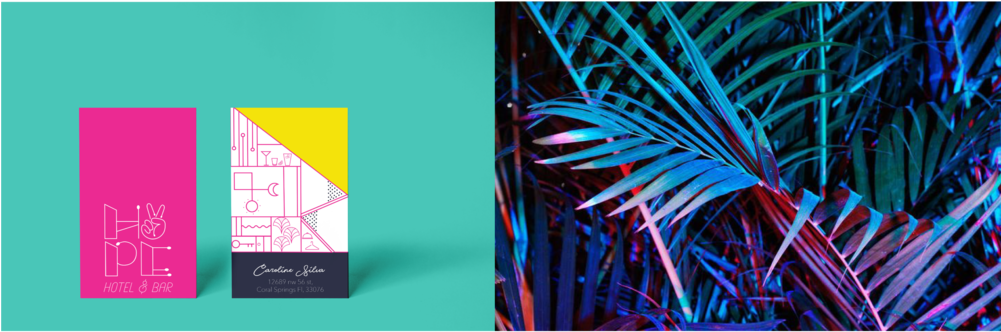 Business-palmtree - Plants And Neon Lights (1000x599), Png Download