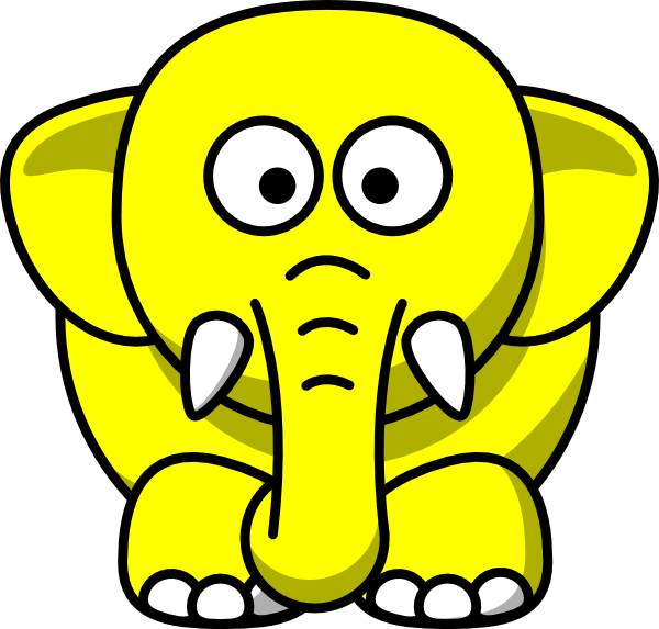 Original Png Clip Art File Yellow Elephant Svg Images (600x573), Png Download