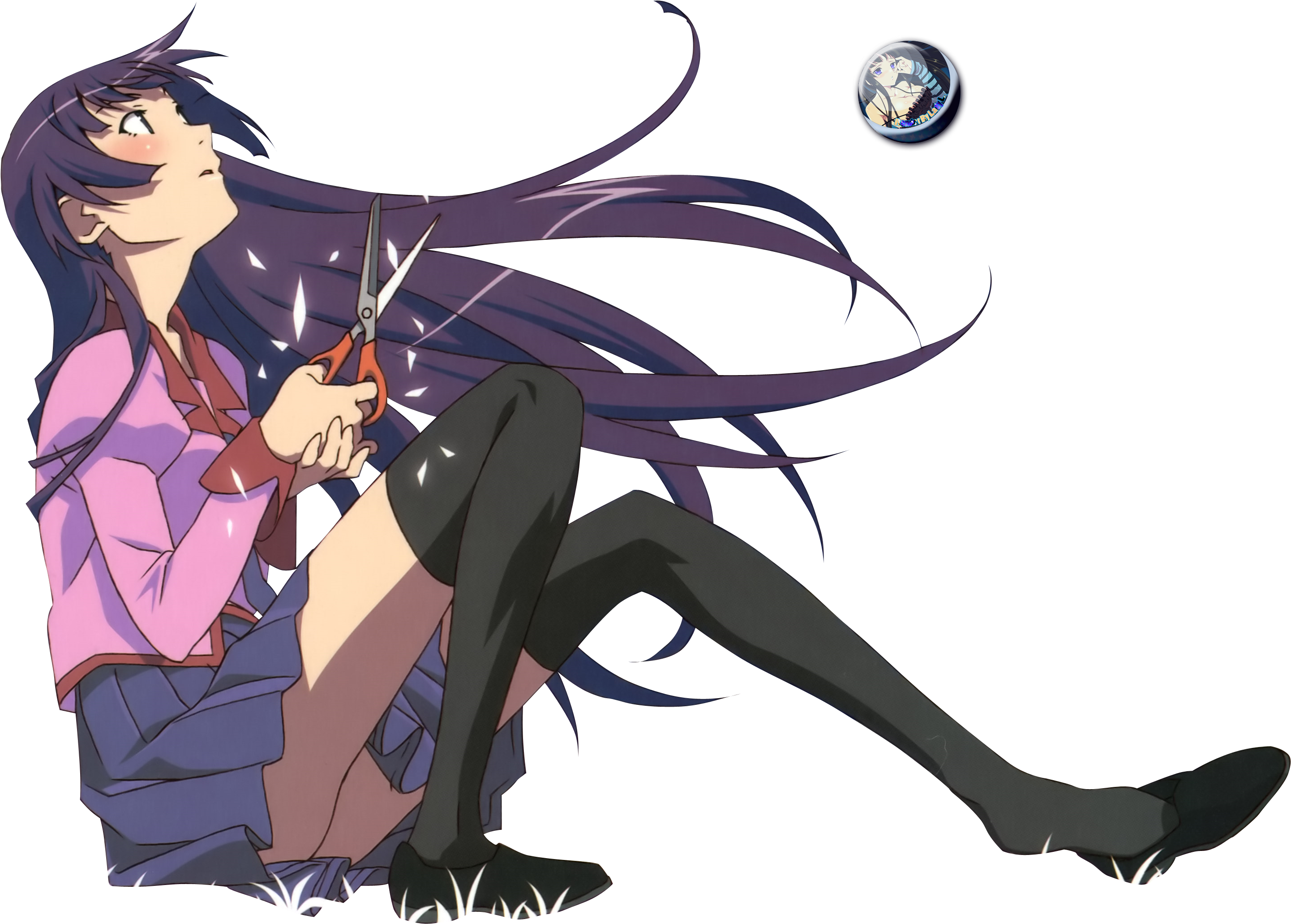 Senjougahara Hitagi, (3176x2241), Png Download