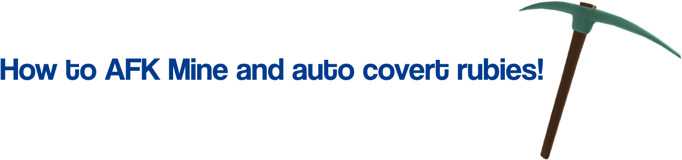 [guide] How To Afk Mine Auto Convert Rubies 2 Years - Printing (1400x400), Png Download