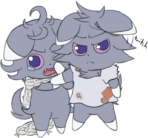 Past Espurr Clair & Sibyl - Cartoon (741x622), Png Download
