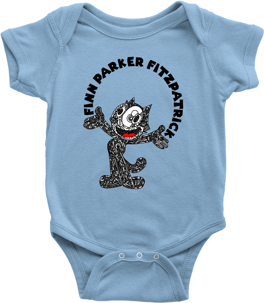 Finn The Cat Onsie - Red White & Cute Tee (1000x1000), Png Download