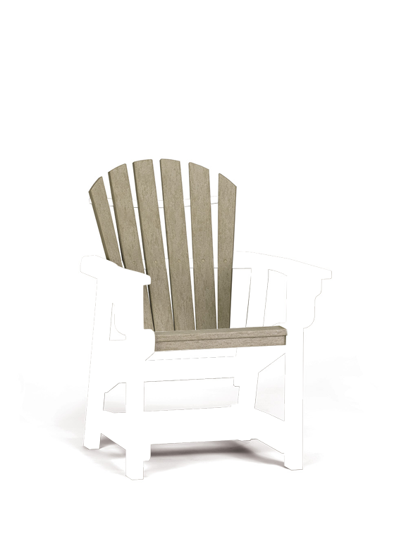 Coastal Dining Adirondack Chair - Chair (576x768), Png Download