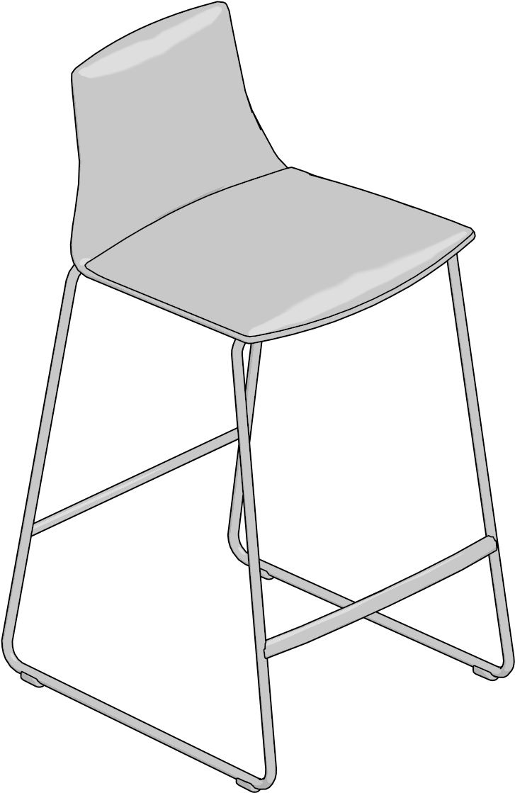 Stool,counter Height,upholstered Seat And Back - Bar Stool (1200x1200), Png Download