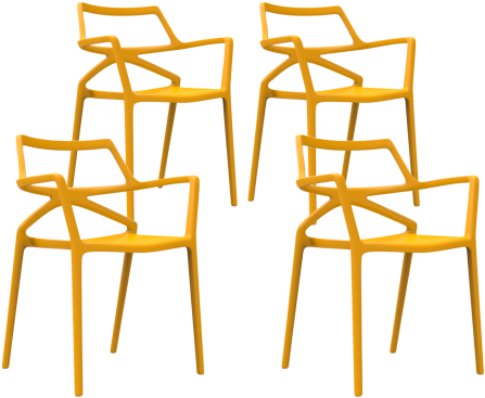 Vondom Delta - Vondom - Delta Chair - Mustard (736x460), Png Download