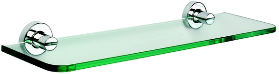 Glass Shelf Holder 60 Cm Tech'no Chrome Brass / Frosted - Sonia 116843 Tecnoproject Shelf 20'' Glass (750x600), Png Download