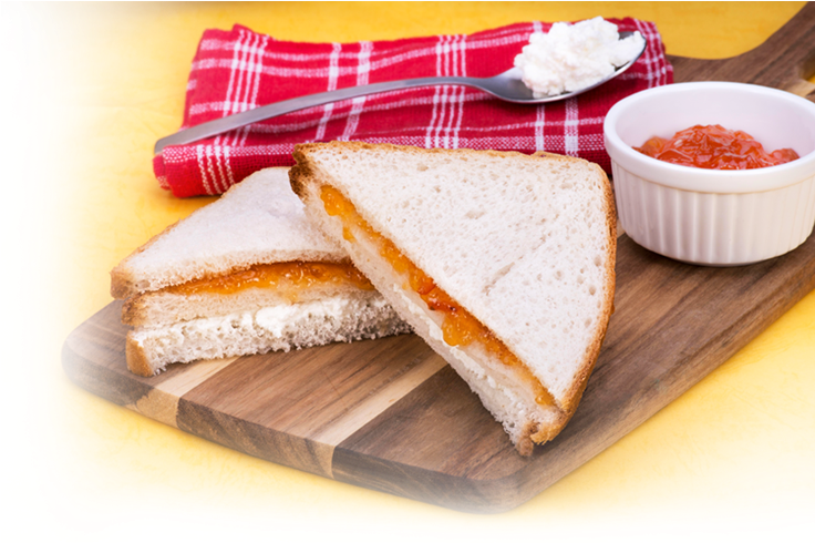 6 Slices English Oven Sandwich Bread (854x570), Png Download
