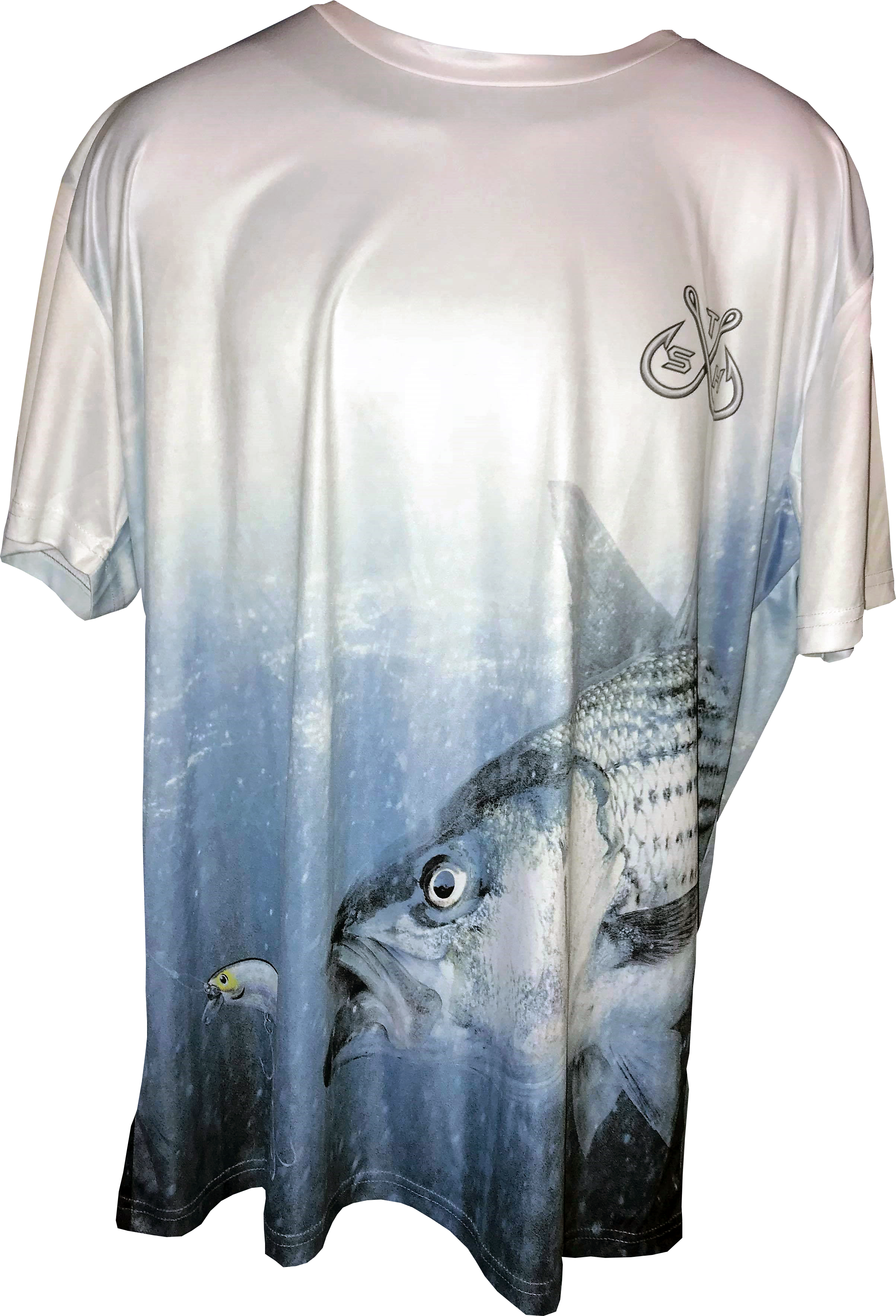 Image Of Striped Bass Short Sleeve - Striped Bass Fishing Shirts (2407x3536), Png Download