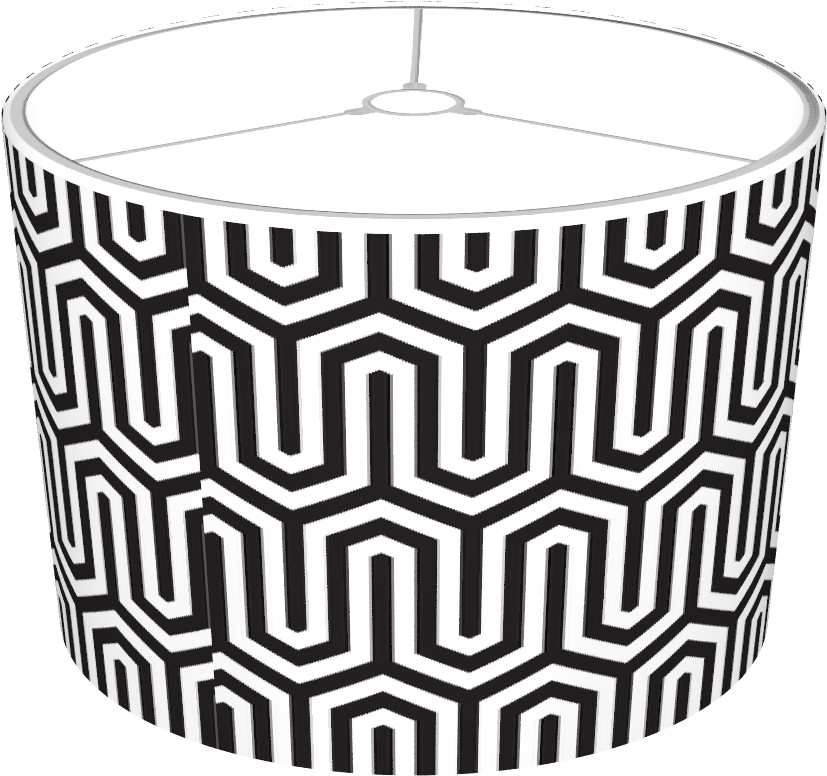 Egyptian Black And White Pattern Lamp Shades - Black White Pattern Lamp Shade (1348x1032), Png Download