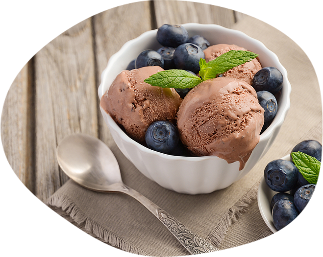 Blueberry Chocolate Ice Cream - Ice Cream (659x525), Png Download