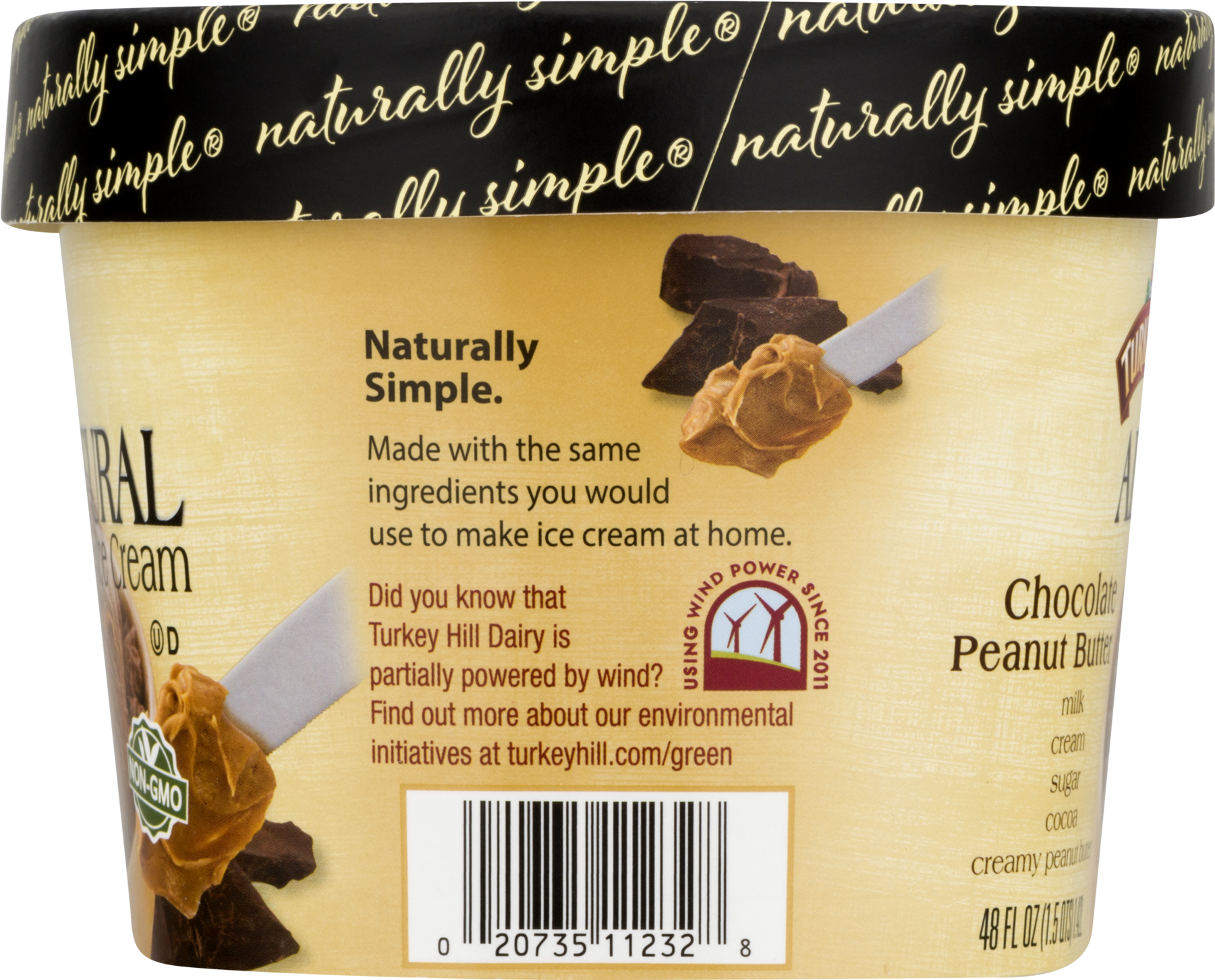 Turkey Hill Chocolate Peanut Butter All Natural Ice (1800x1800), Png Download