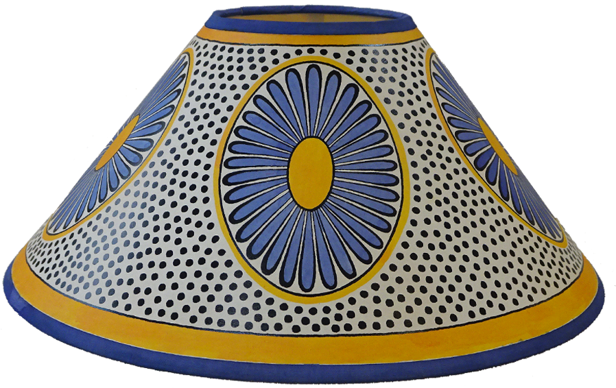 Daisy Lampshade - Blue Yellow - Yellow (1000x567), Png Download