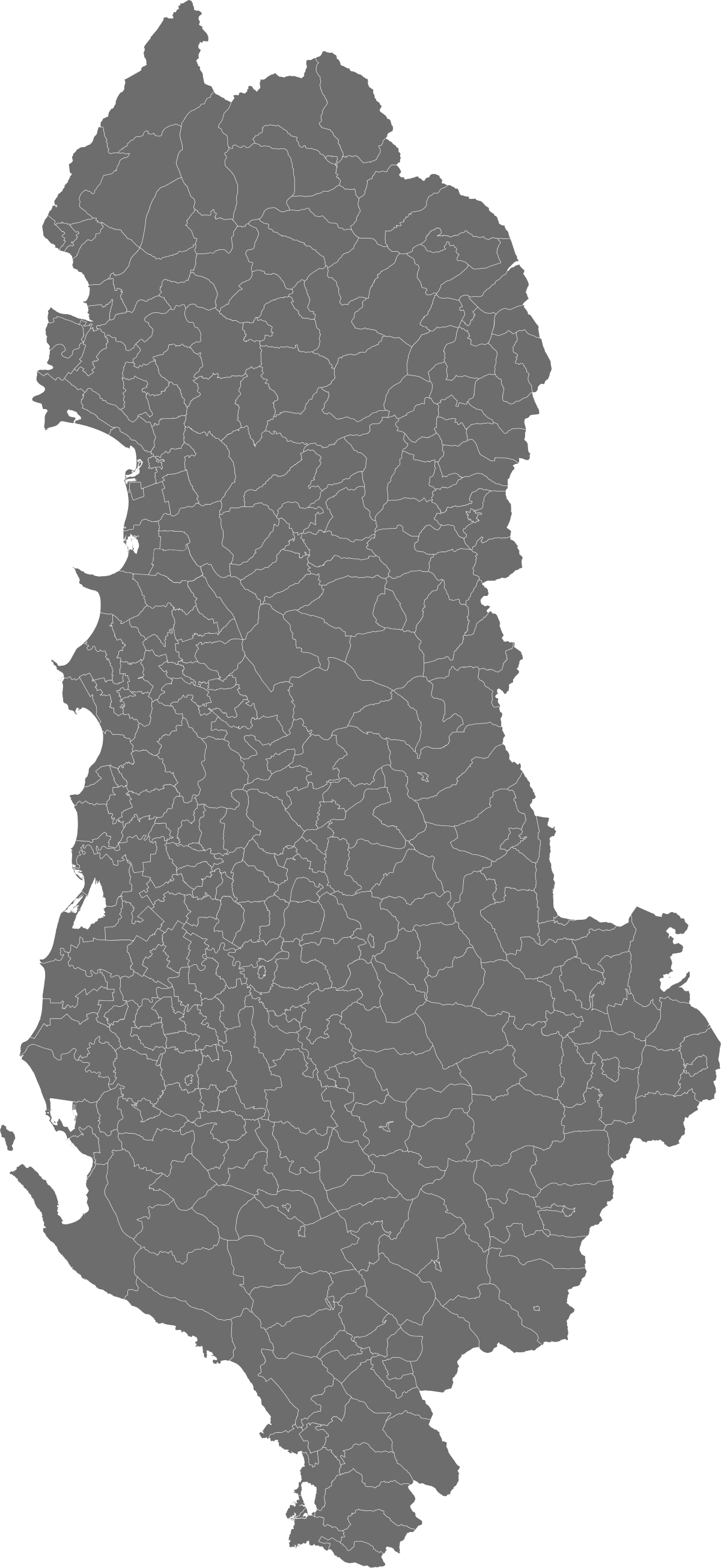Harta E Shqiperise (1200x2610), Png Download