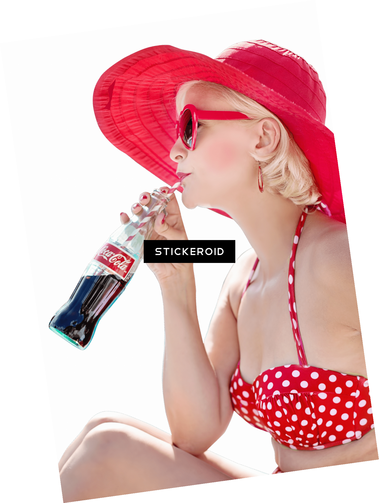 Coca Cola Can Food - Loveletlovebloom Les Bonbons Earrings Bright Red 4 (1490x1978), Png Download