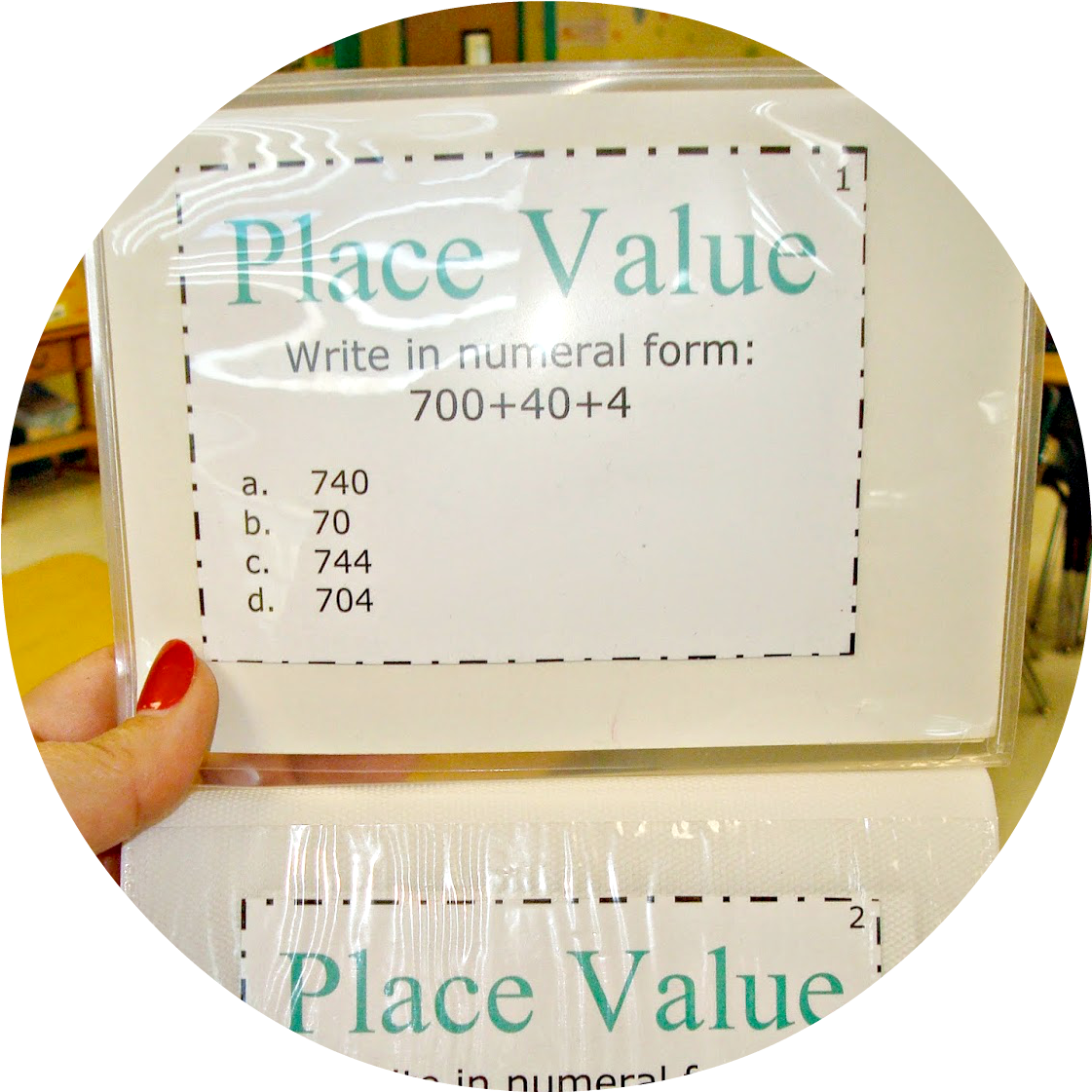 Use Dollar Store Photo Albums For Task Cards - Second Grade (1200x1600), Png Download