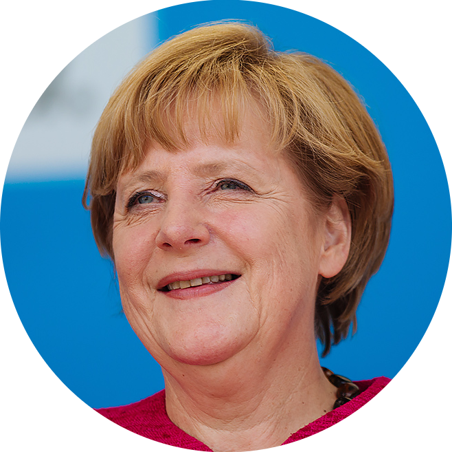 Angela Merkel - Angela Merkel Face Transparent (658x657), Png Download