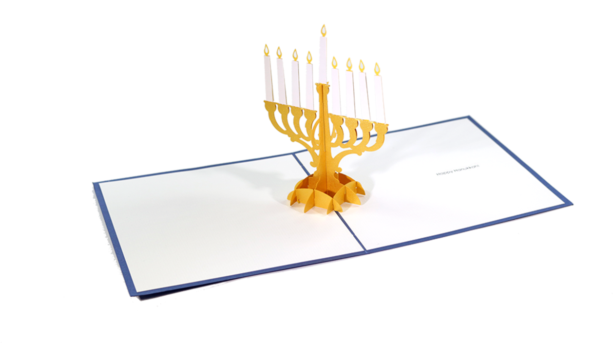 Menorah Pop Up Card - Menorah (1279x720), Png Download