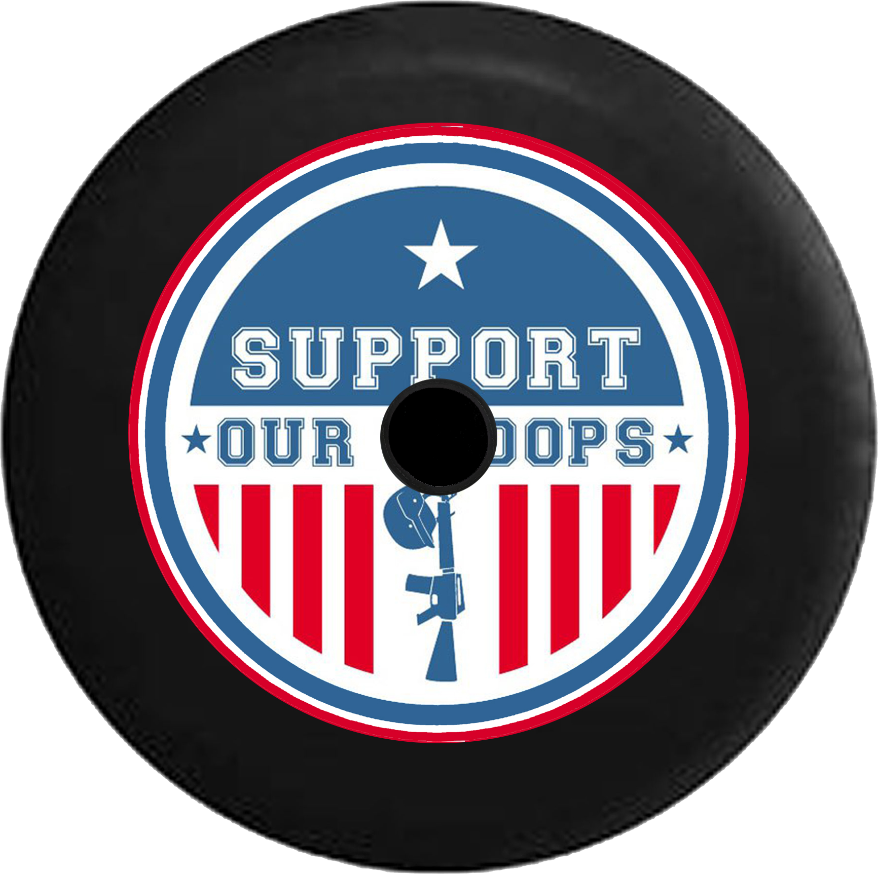 Jeep Wrangler Jl Backup Camera Support Our Troops Military - Support Our Troops Free Clipart (1732x1725), Png Download