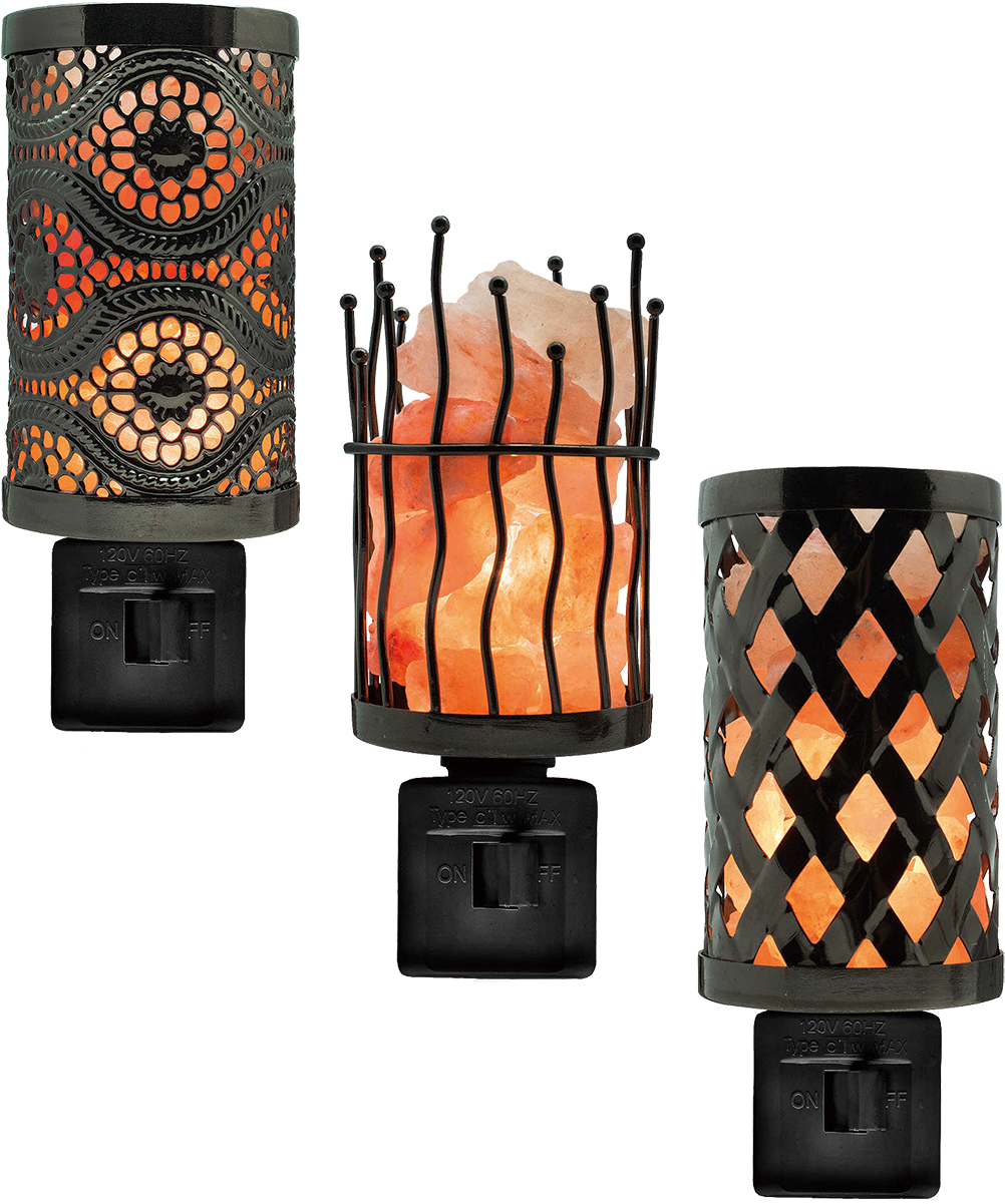 Multiple Options Available Array Of Wbm International - Himalayan Glow Salt Lattice Metal Nightlight In Beige (1200x1200), Png Download