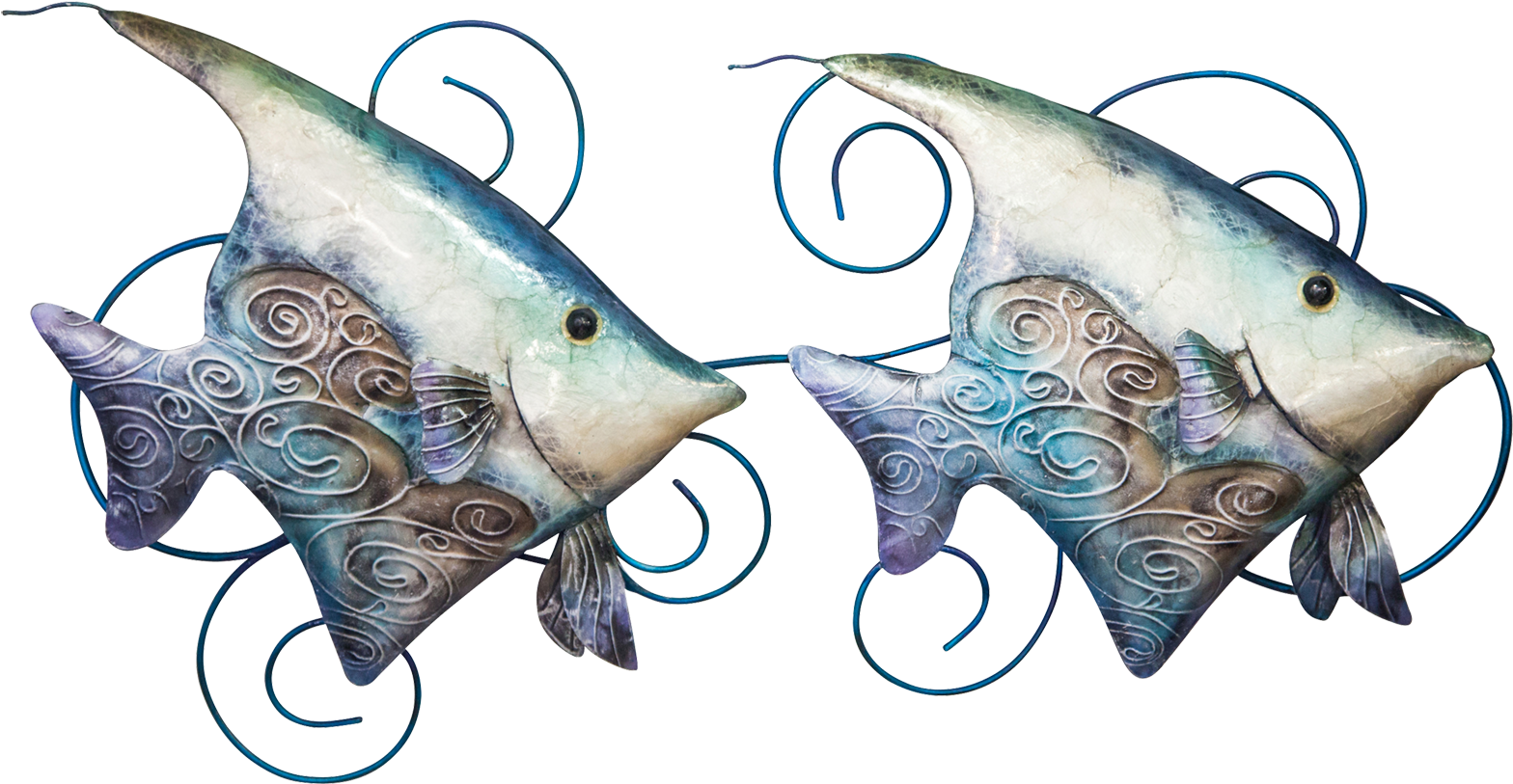 Download The Seashell Company Banner Fish With Capiz Shell Wall