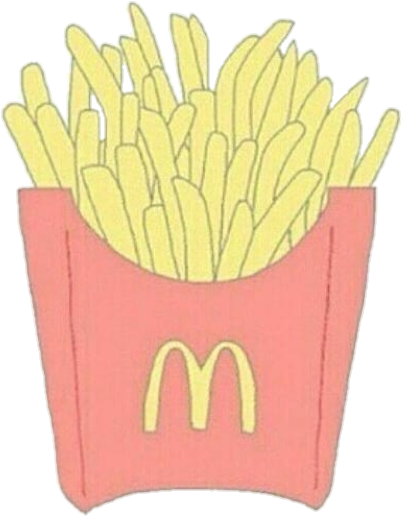 Comida Tumblr Macdonalds Emoji - Yellow And Black Stickers (720x642), Png Download
