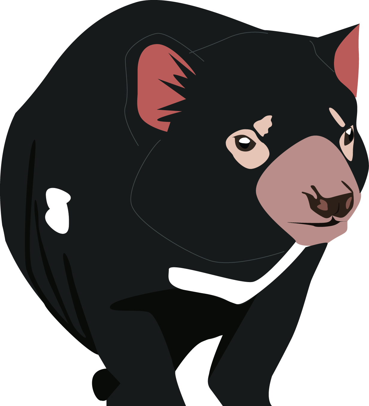 Digitally Painted Drawing Of A Tasmanian Devil - Drawing (1233x1356), Png Download