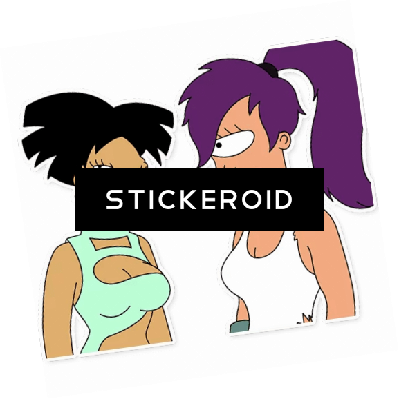 Bff Futurama Футурама - Futurama Amy And Leela (577x578), Png Download