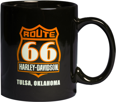 Route 66 Harley-davidson® Coffee Mug - Poster: Harley Davidson Logo, 24x36in. (600x533), Png Download