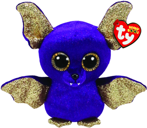 Halloween Count Purple Bat With Wings - Beanie Boo 2018 Halloween (650x559), Png Download