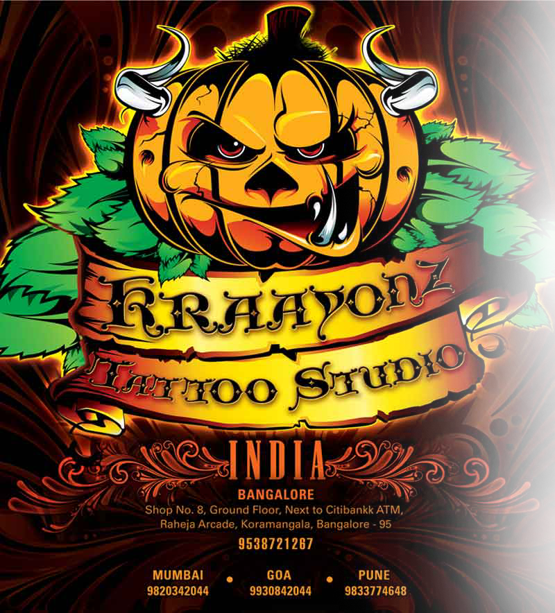 Clip Art Flyer Tattoo - Kraayonz Tattoo Studio Logo (800x884), Png Download