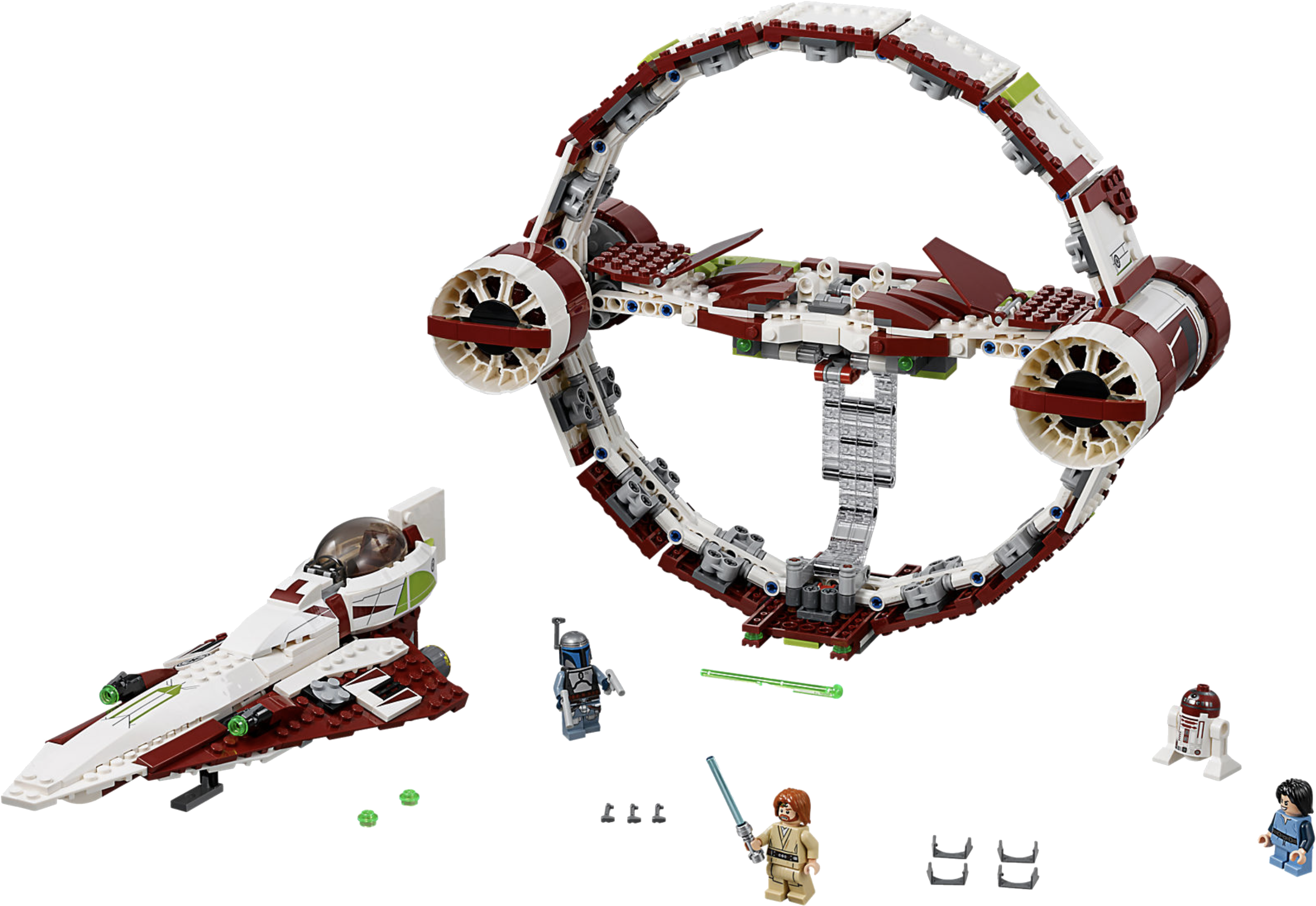 Lego 75191 Star Wars Jedi Starfighter™ With Hyperdrive - Lego Star Wars Hyperdrive Booster Ring (3090x1980), Png Download