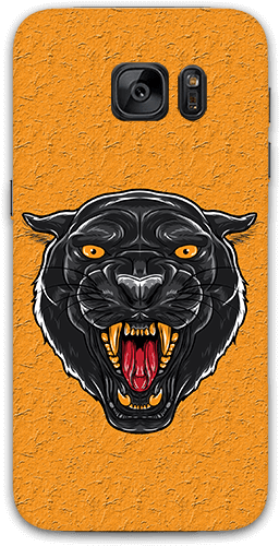 Angry Black Panther Face Samsung S7 Mobile Case - Mobile Phone (600x600), Png Download