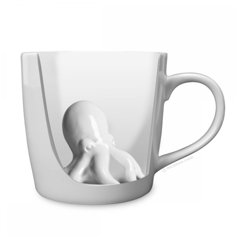 Octopus Coffee Mug - Octopus Surprise Mug (1000x1231), Png Download