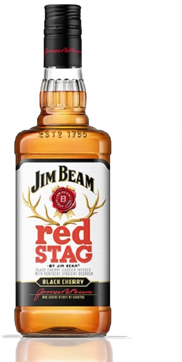 Jim Beam Red Stag 1l - Bourbon Jim Beam Red Stag (606x1200), Png Download
