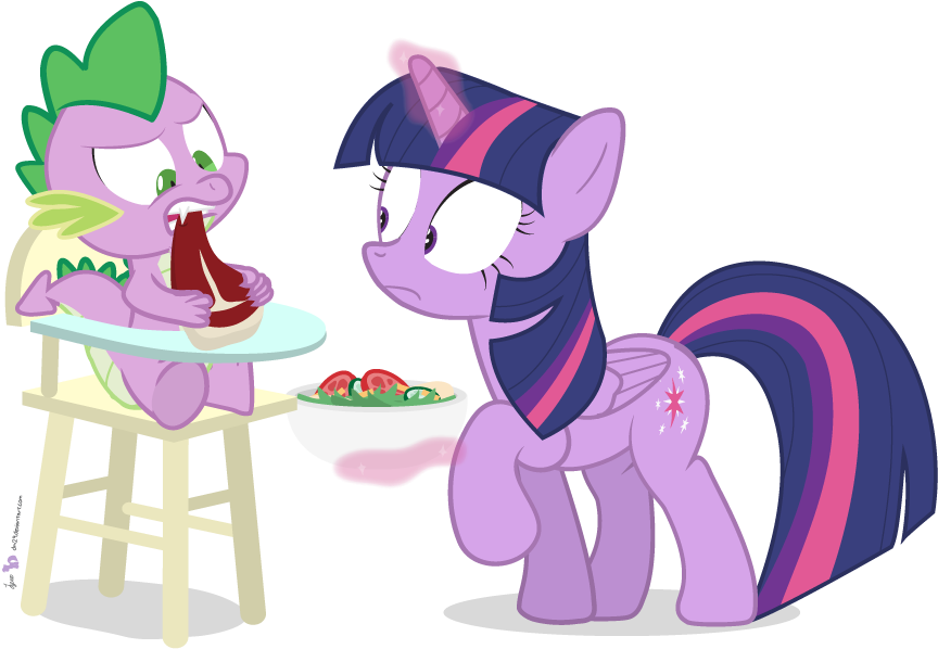 Big Boy Food - Angry Twilight Sparkle Spike My Little Pony (1000x625), Png Download