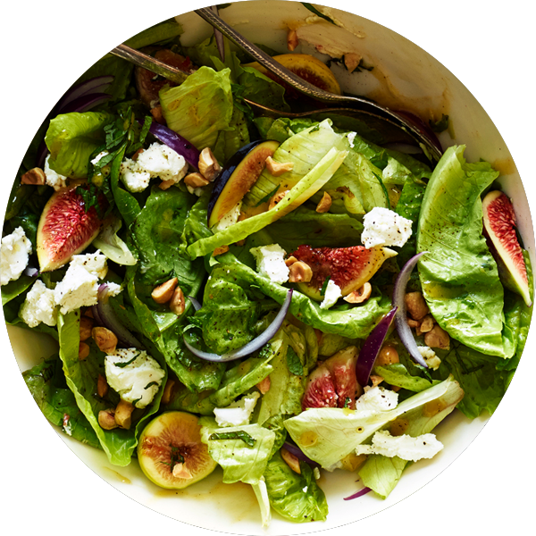 Insalata - Goat Cheese Figs Salad (600x600), Png Download
