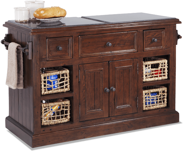 Large Park Ave Granite Top Kitchen Island - Kitchen (846x534), Png Download