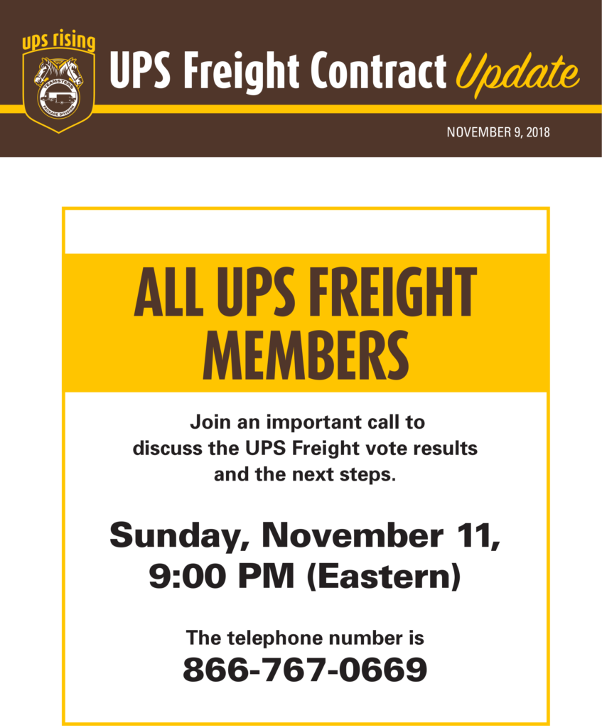 Ups Freight Conference Call - Teamsters Local 492 (847x1024), Png Download