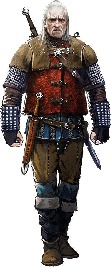 Vesemir - Witcher Vesemir Face Mod (377x900), Png Download