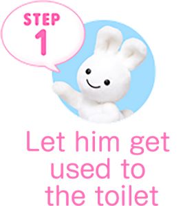 Step1 Let Him Get Used To The Toilet - Cartoon (266x300), Png Download