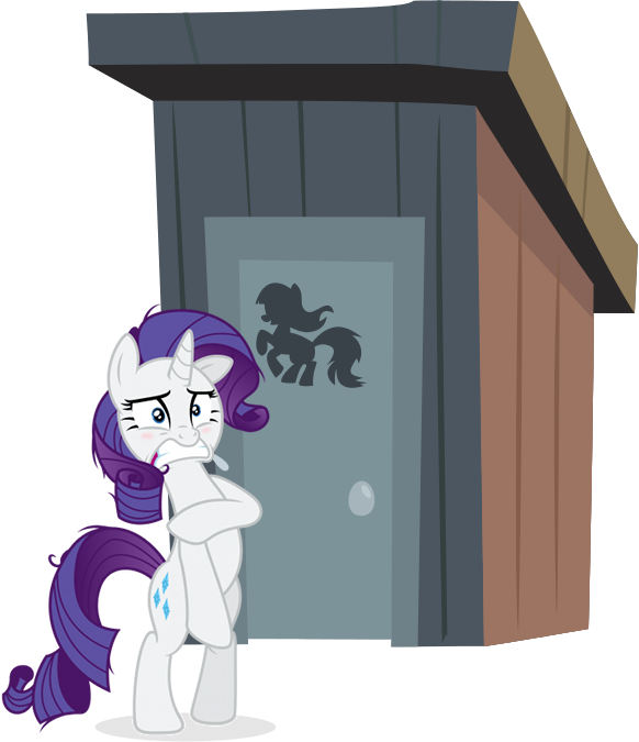 Edit, Embarrassed, Implied Nudity, Make New Friends - My Little Pony Rarity Bathroom (582x675), Png Download