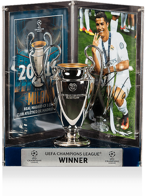 Cristiano Ronaldo Official Uefa Champions League Signed - Real Madrid Cristiano Ronaldo Trofeos (700x700), Png Download