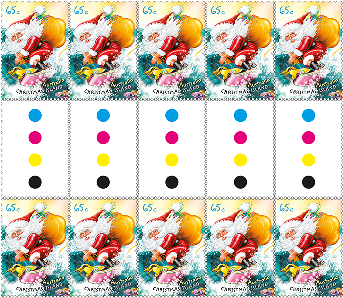 Gutter Strip 10 X 65c Christmas Island Christmas 2018 (800x600), Png Download