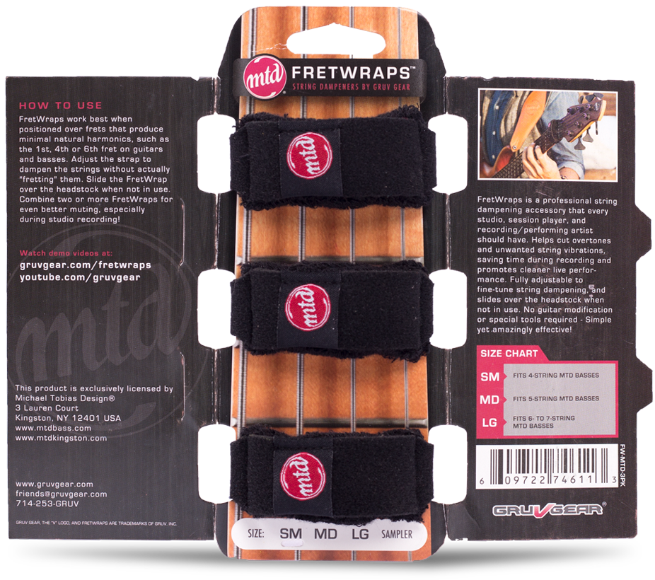 Mtd Fretwraps - Gruv Gear Fw-3pk-sm | Small Fretwraps Hd Accessories (1000x1000), Png Download