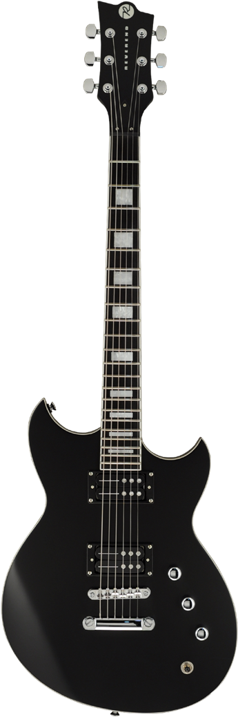 Click To Enlarge - Black Daisy Rock Guitar (351x1200), Png Download