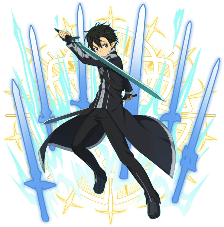 [black Master Swordman] Kirito Kirito Kirigaya, Kirito - Sword Art Online Memory Defrag Black Master Swordsman (750x750), Png Download