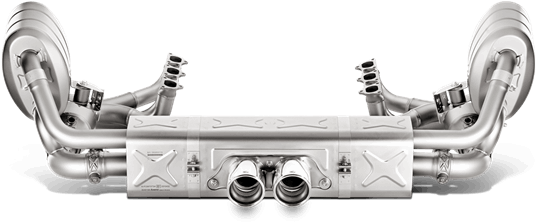 Porsche 911 Gt3 Rs Evolution Line (titanium) Rs (2014-2017) - Akrapovic Gt3 Rs Exhaust (717x450), Png Download
