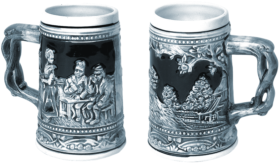 Beer Mug, Chasing, Traditions, Glass, Mug, Ceramics - Метална Халба За Бира (960x568), Png Download